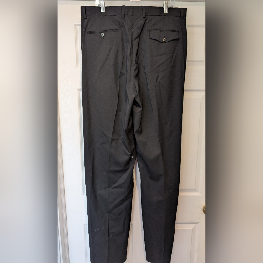 Veronesi Italy NWT Men's Black 100% Wool Wide Leg Palermo Pants Size 38 Unhemmed - Picture 6 of 16